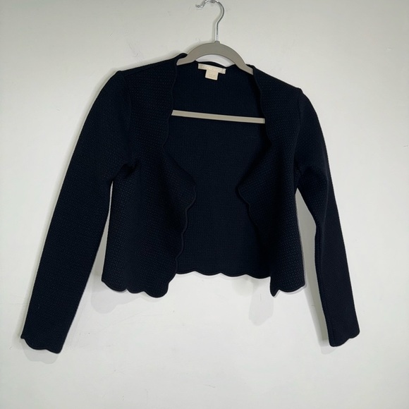 Antonio Berardi Scallop-Edge Open-Front Cardigan Black - Picture 3 of 10